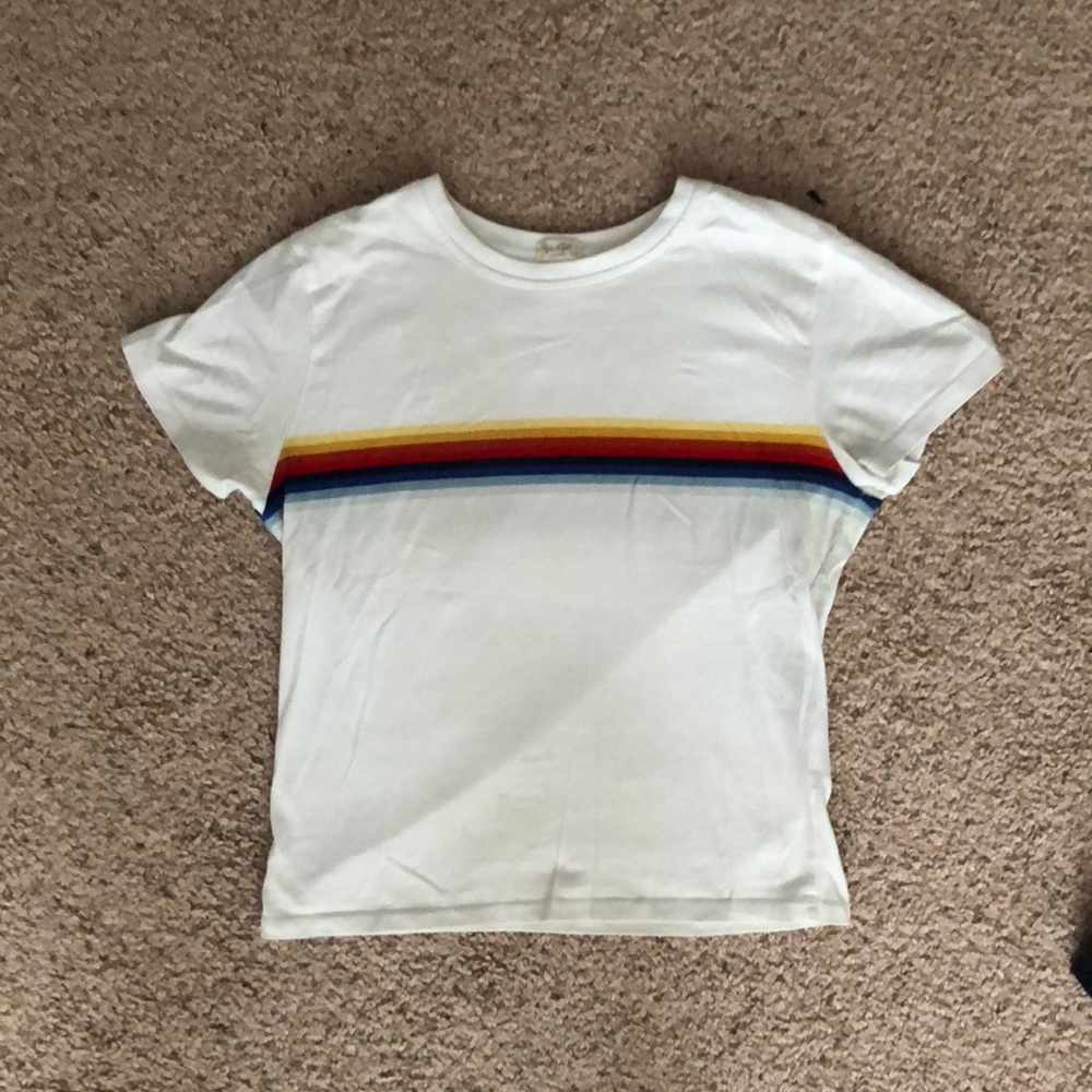 Brandy Melville Rainbow Stripe T-Shirt